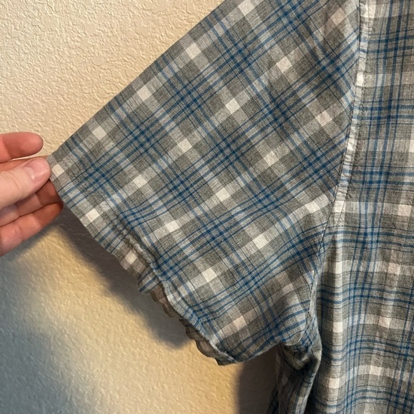 𝅺penguin Classic Fit Blue and Green Plaid Shirt Size Large - Picture 4 of 8